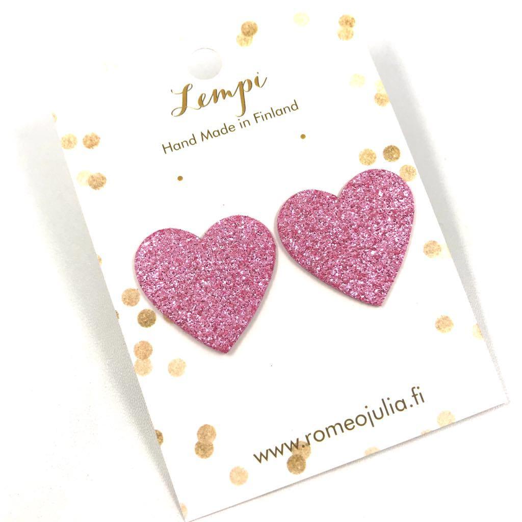 LEMPI-korvanapit, Lempi (pinkki glitter)