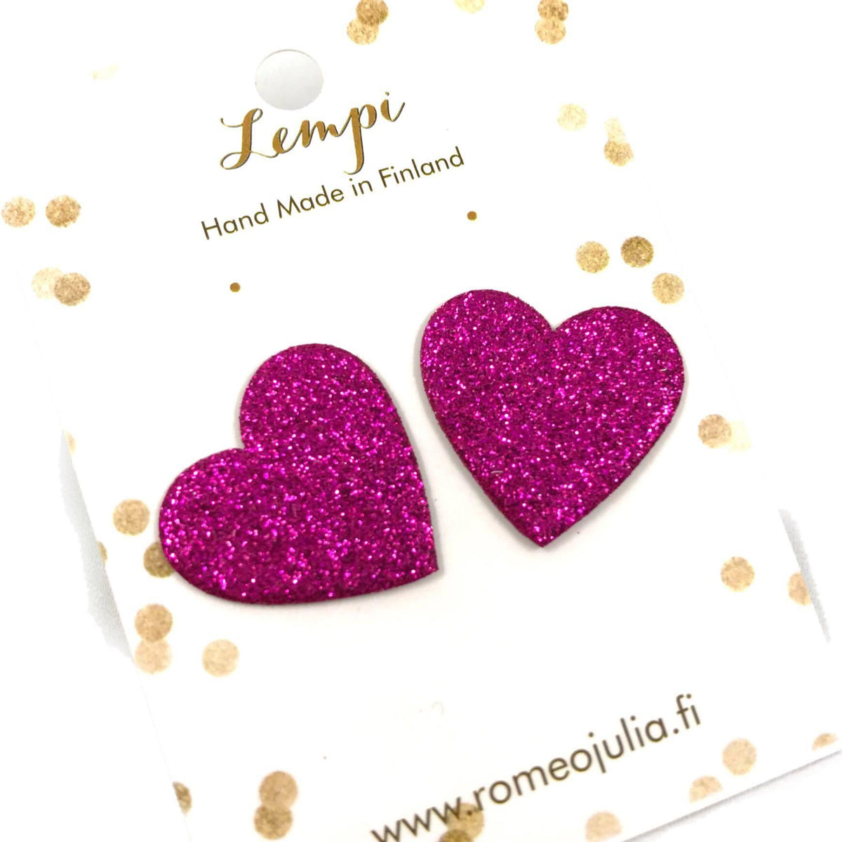 LEMPI-korvanapit, Lempi (fuksia glitter)