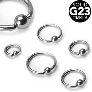 Lävistysrengas 1.2mm Titanium BCR -titaaninen pallolukkorengas