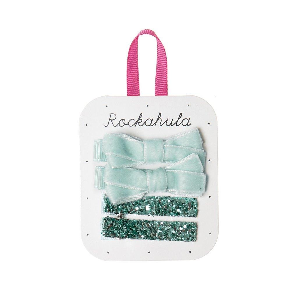 Hiuskoru/pinni, Rockahula KIDS|Velvet and Glitter Clips Blue