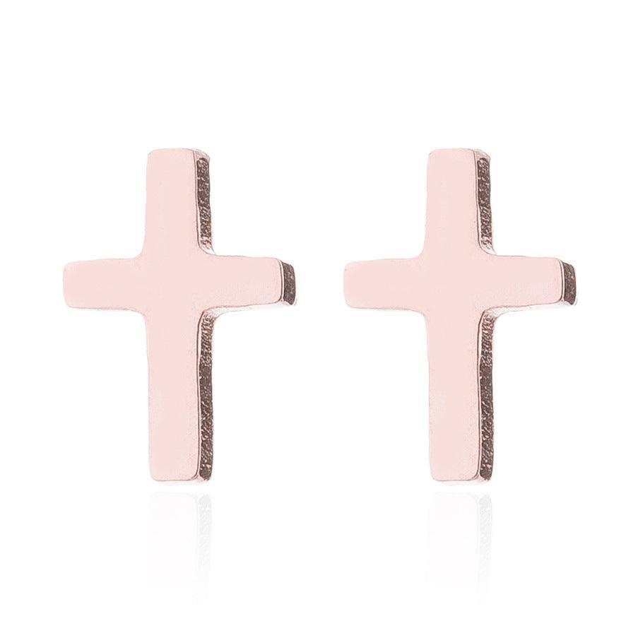 Kirurginteräsnapit, Rosegold Cross -ruusukulta ristinapit