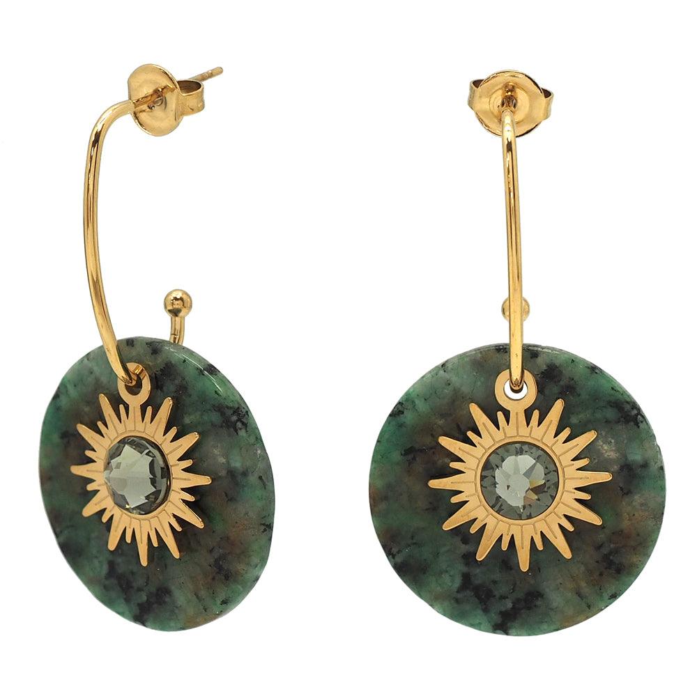 Korvakorut, BOHM PARIS|Boucles Anaelle avec turqoise africaine