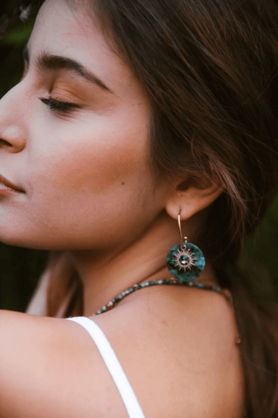Korvakorut, BOHM PARIS|Boucles Anaelle avec turqoise africaine