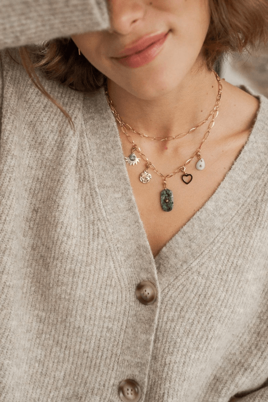 Maskotti/riipus, BOHM PARIS|Lockie Charm Cassy nuances vertes