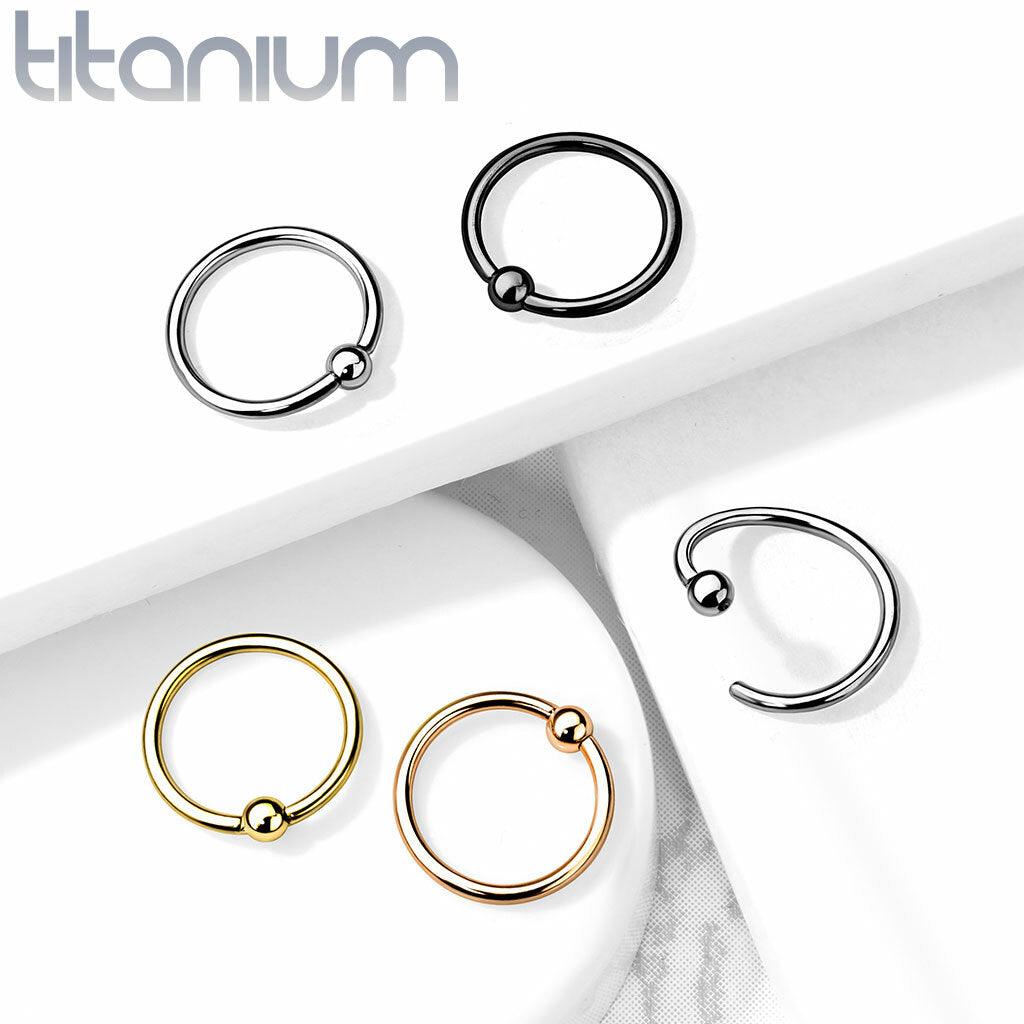 Piercing ring 0.8mm, Implant Grade Titanium Bendable Ring in Rosegold