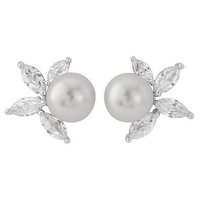Crystal earrings, ATHENA BRIDAL|Romantic Sophie Earrings with Pearl
