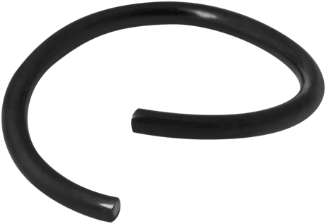Piercing ring 1mm, Essential Flex – bendable ring made of surgical steel (black)