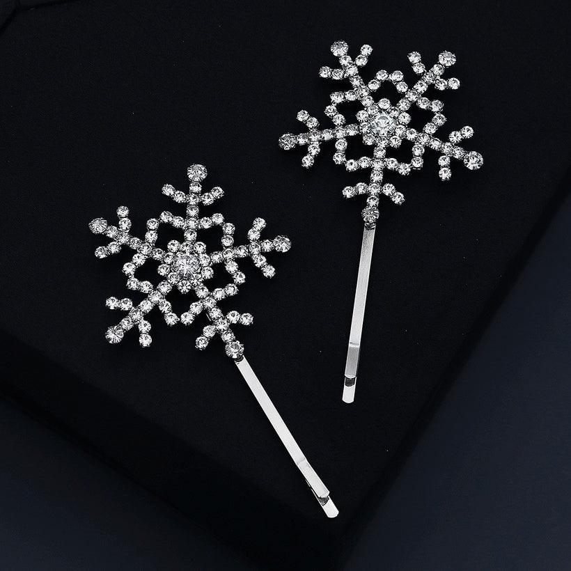 Hair ornament, pin|SUGAR SUGAR, Sparkly Snowflake Clip Set