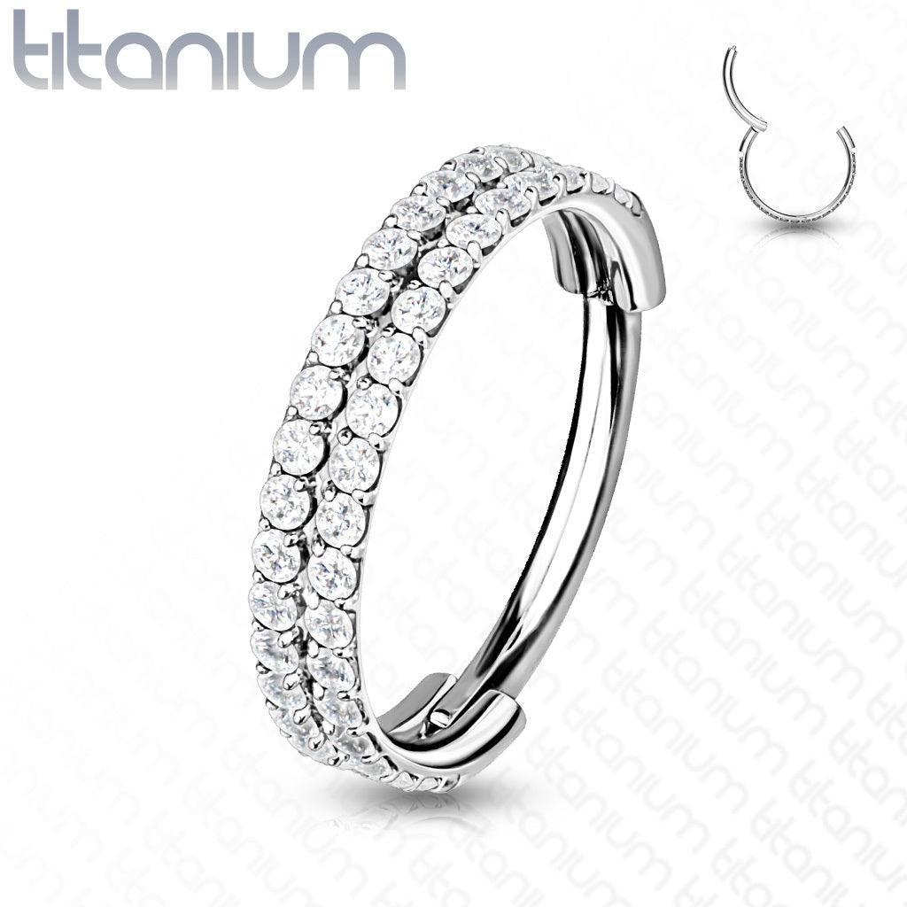 Lävistysrengas, Implant Grade Titanium Outward Facing Double-Lined CZ