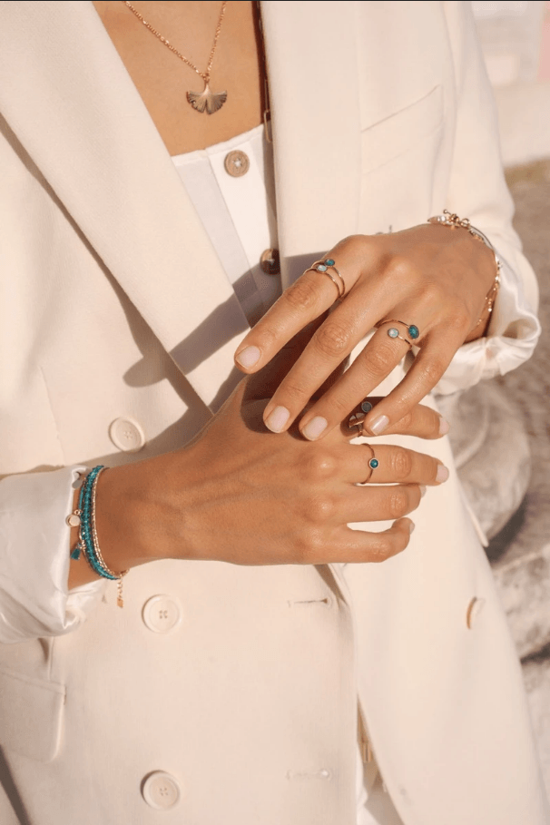 Sormus, BOHM PARIS|Bague Ally -mint green