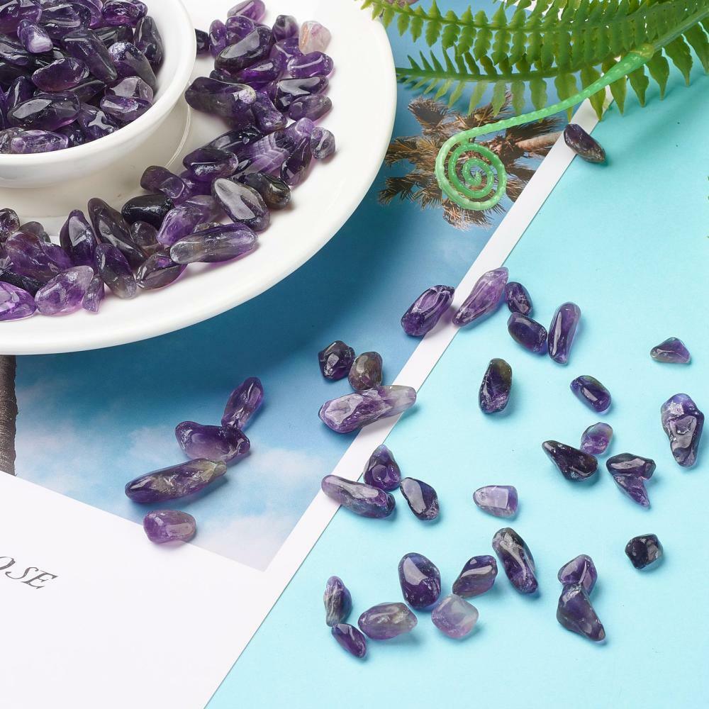 Natural stone set, GODDESS COLLECTION|3pcs tumbled amethysts