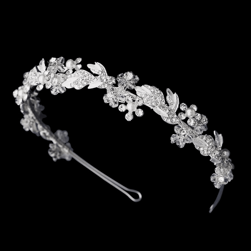 Hair accessory, ATHENA BRIDAL|Philippa Headband -silver-colored party headband