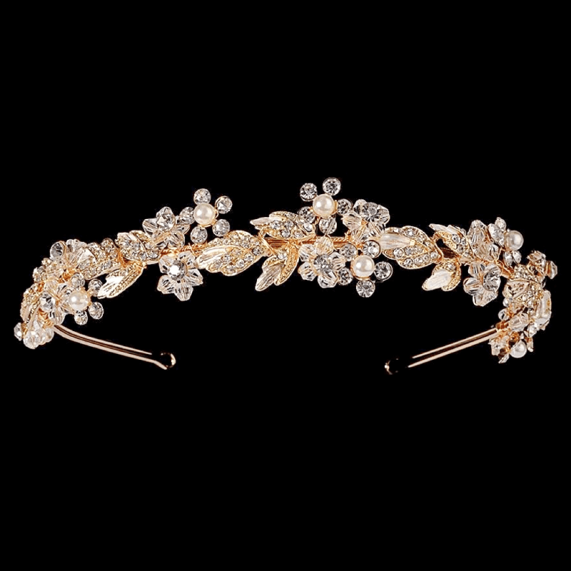 Hair accessory, ATHENA BRIDAL|Philippa Headband -gold-colored party headband