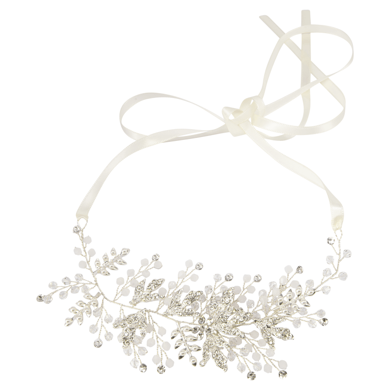 Hiuskoru, ATHENA BRIDAL|Divine Crystal Vine -hopeanvärinen hiuskoriste