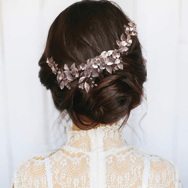 Hiuskoru, ATHENA BRIDAL|Pink Blush Vine -vaaleanpunainen hiuskoriste