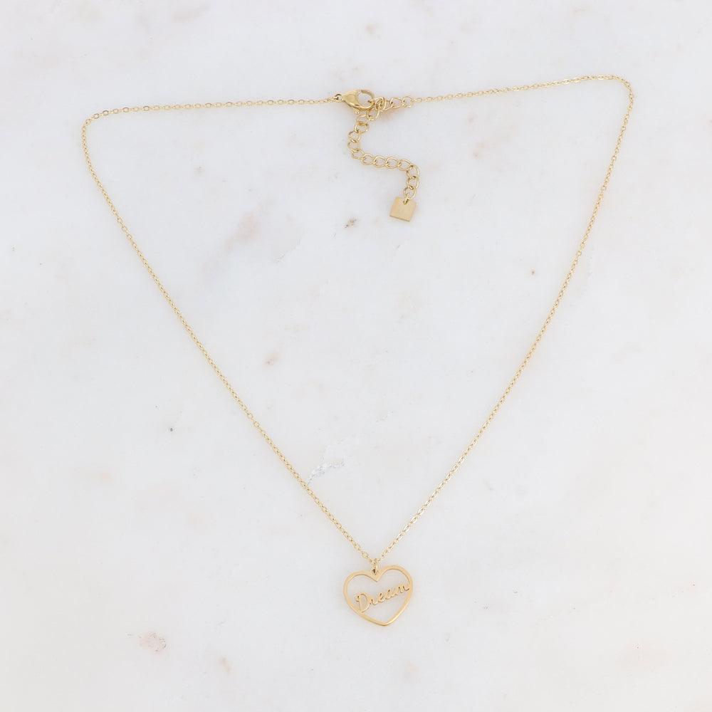 Kaulakoru, BOHM PARIS|Collier Dream -moderni sydän tekstikaulakoru