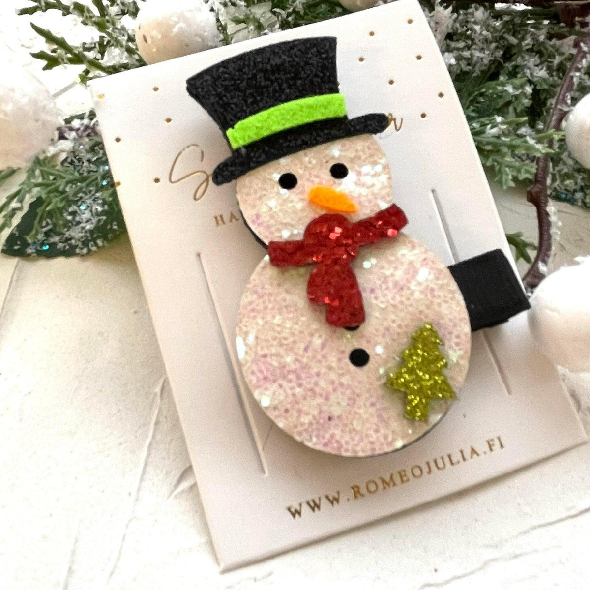 Hairpin|SUGAR SUGAR, Snowman hair accessory