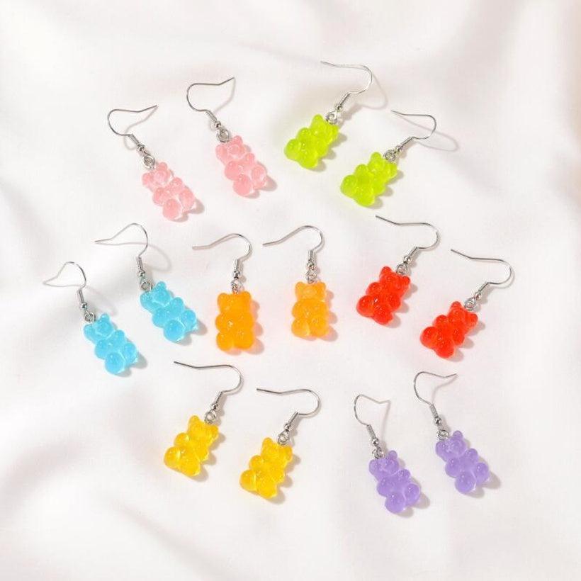 Korvakorut, Green Gummy Bear -vihertävät nallekarkki korvakorut