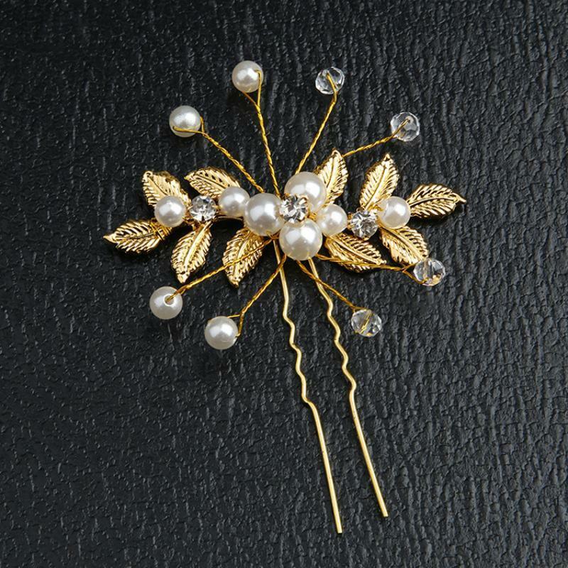Hair ornament|ROMANCE, Alda -gold-colored hair ornament with pearl