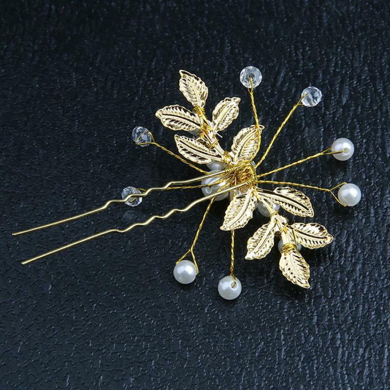 Hair ornament|ROMANCE, Alda -gold-colored hair ornament with pearl
