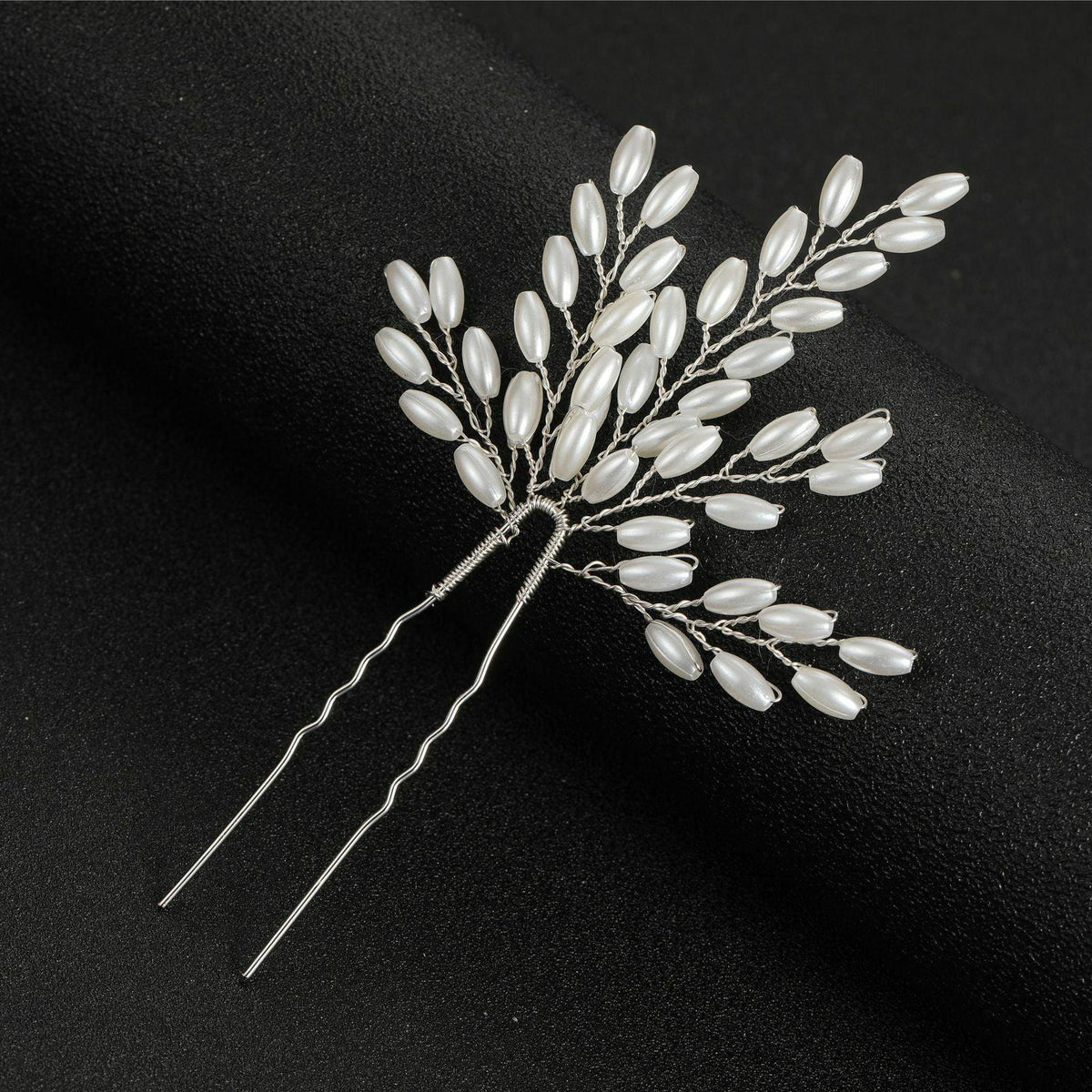 Hair ornament|ROMANCE, Emily -silver-colored hair ornament with pearl