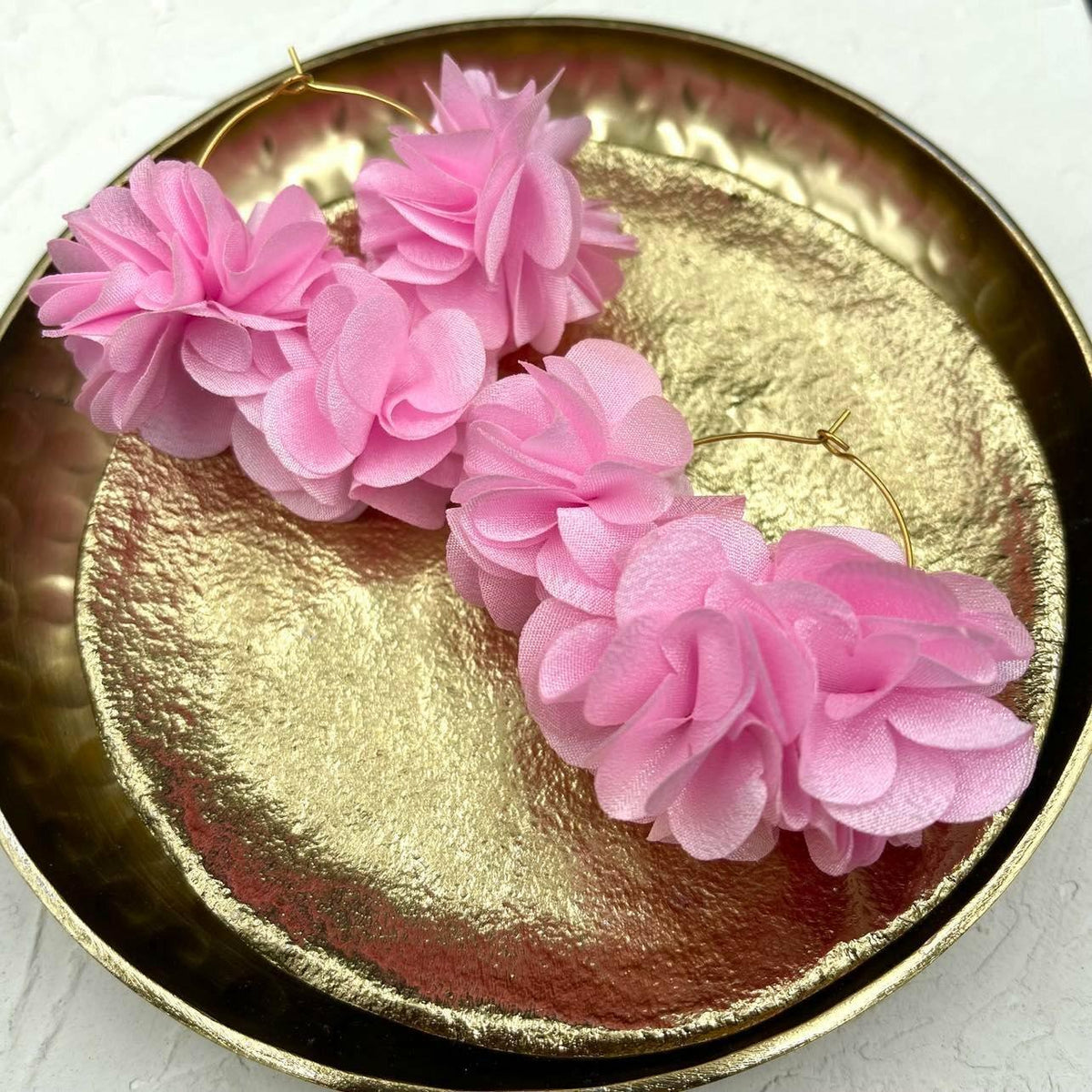 Korvakorut, Jasmine -kukkakorvakorut (vaaleanpunainen)