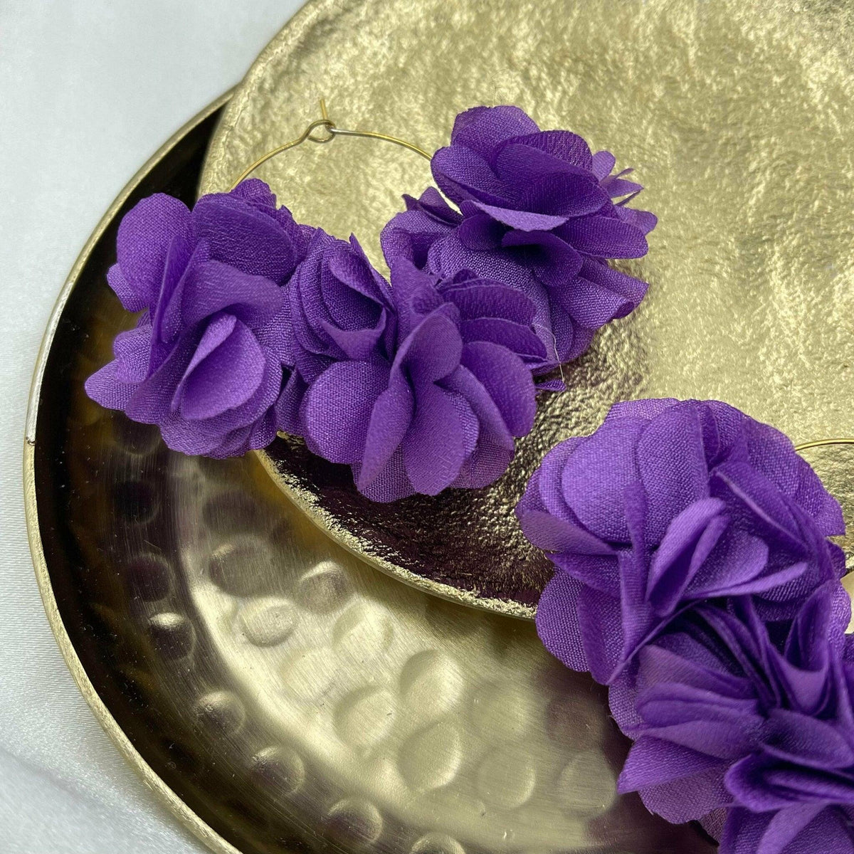 Korvakorut, |Jasmine -kukkakorvakorut (violetti)