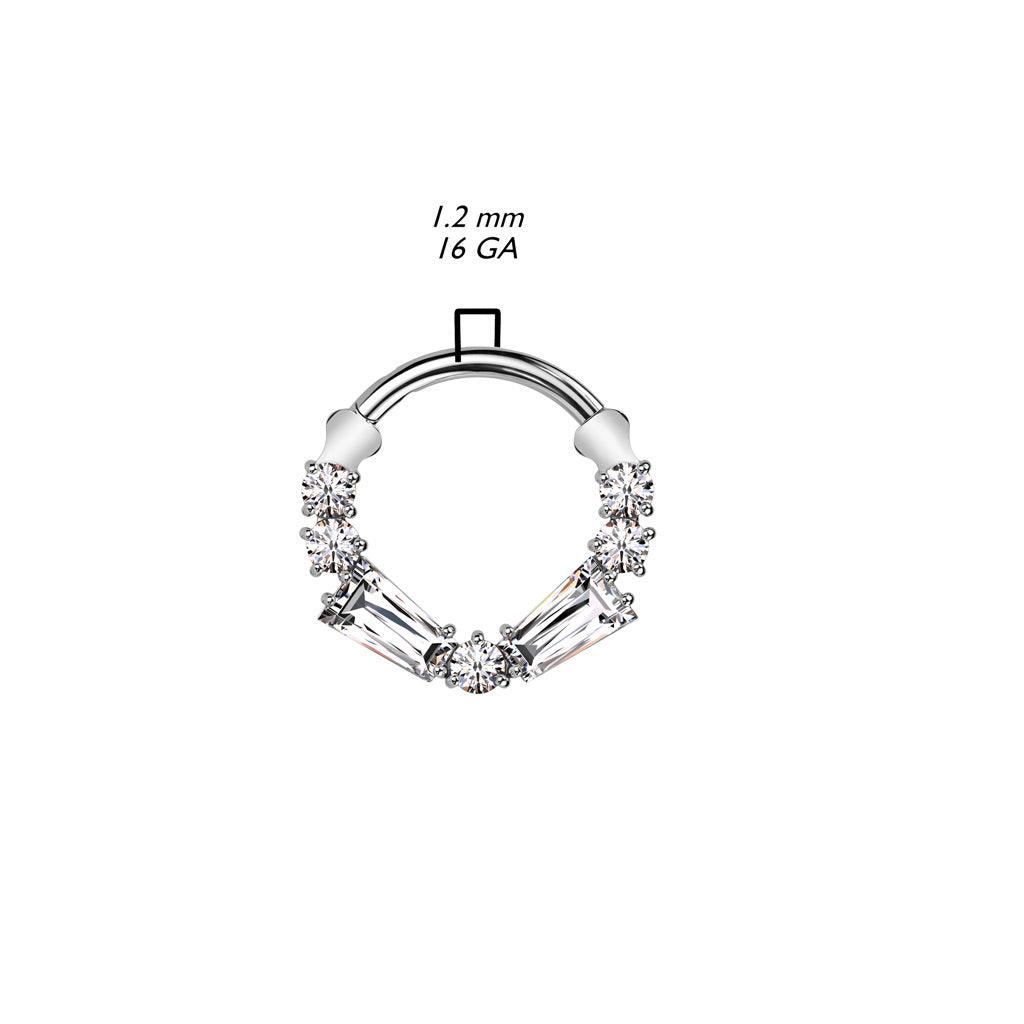Lävistysrengas 1,2mm, Titanium Deluxe Hoop -titaaninen clicker