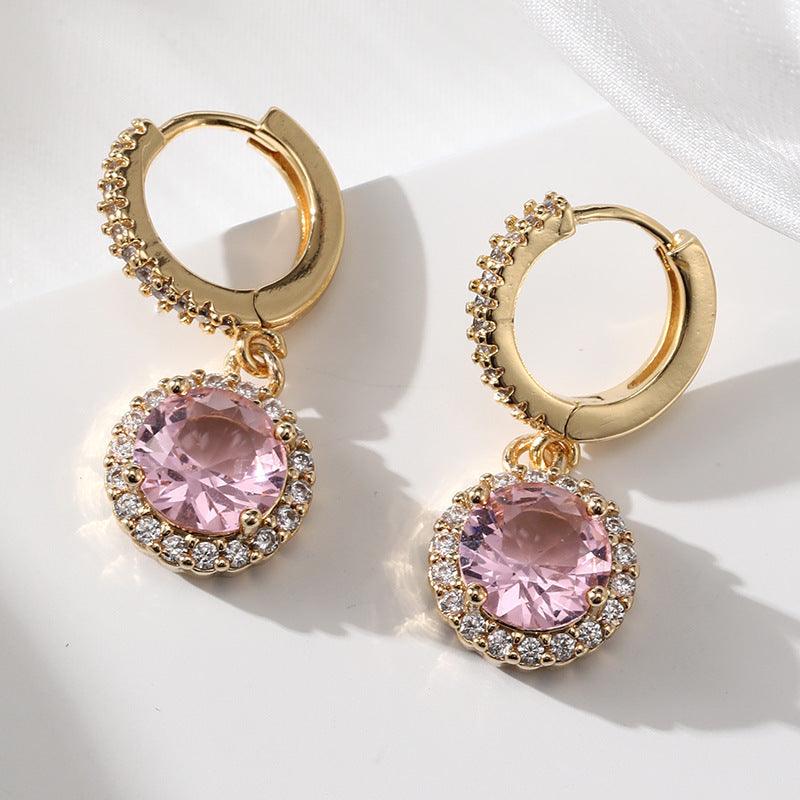 FRENCH RIVIERA|Viola Earrings - pink party earrings