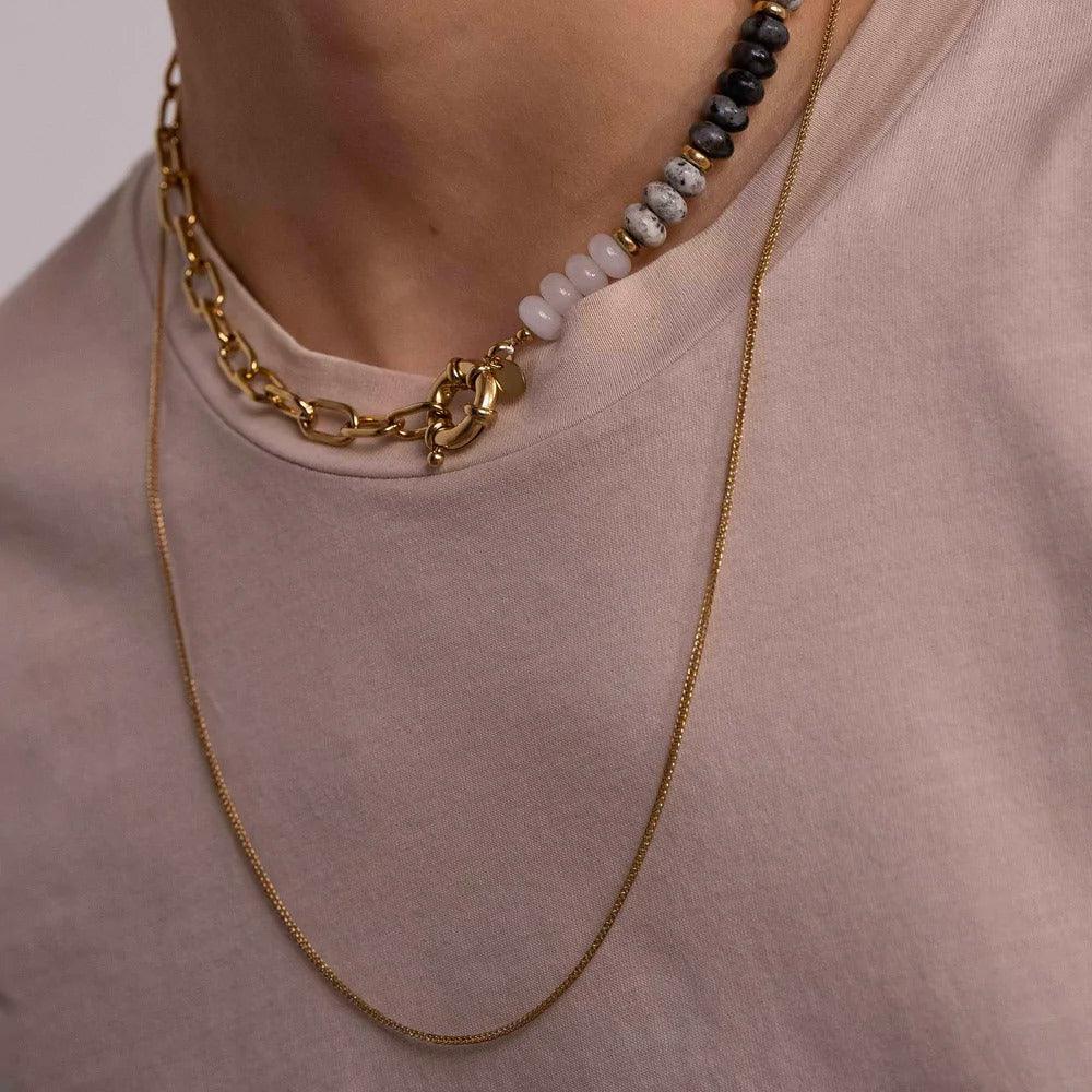 BOHM PARIS Stockholm|Collier Kim -kirurginteräsketju (hopea, 60cm)