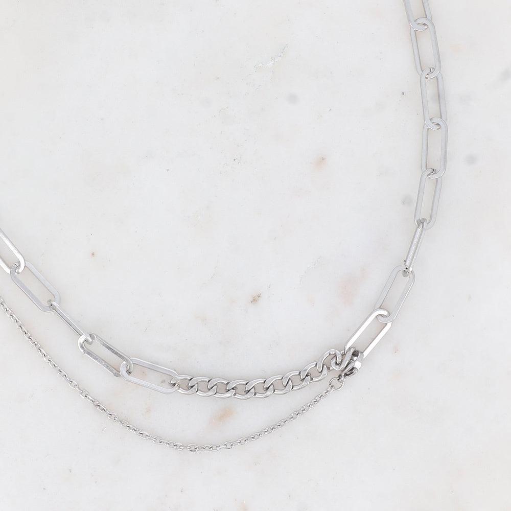 BOHM PARIS Stockholm|Collier Charlie -kirurginteräsketju (hopea)
