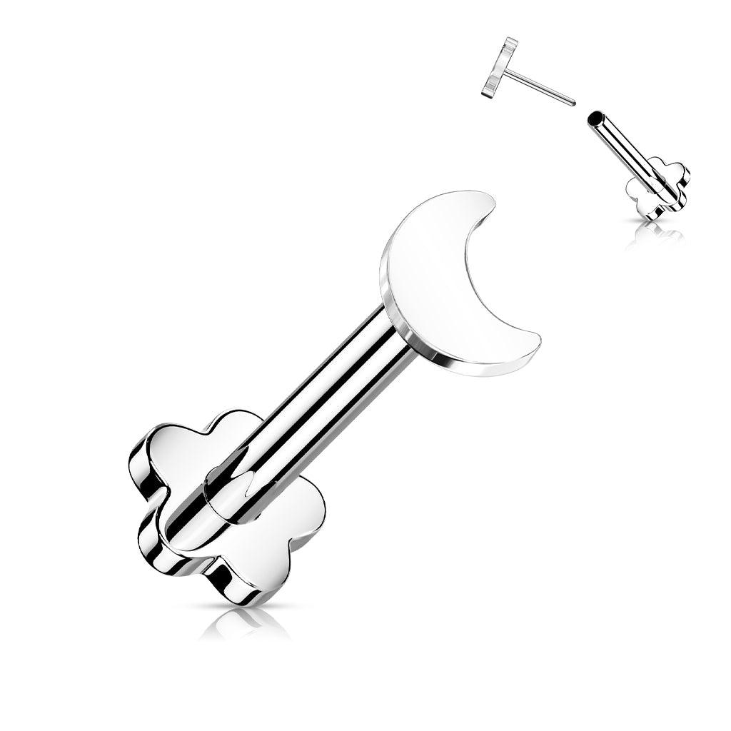 Titaani rustokoru/traguskoru, Push In Crescent 2 in 1 -labret