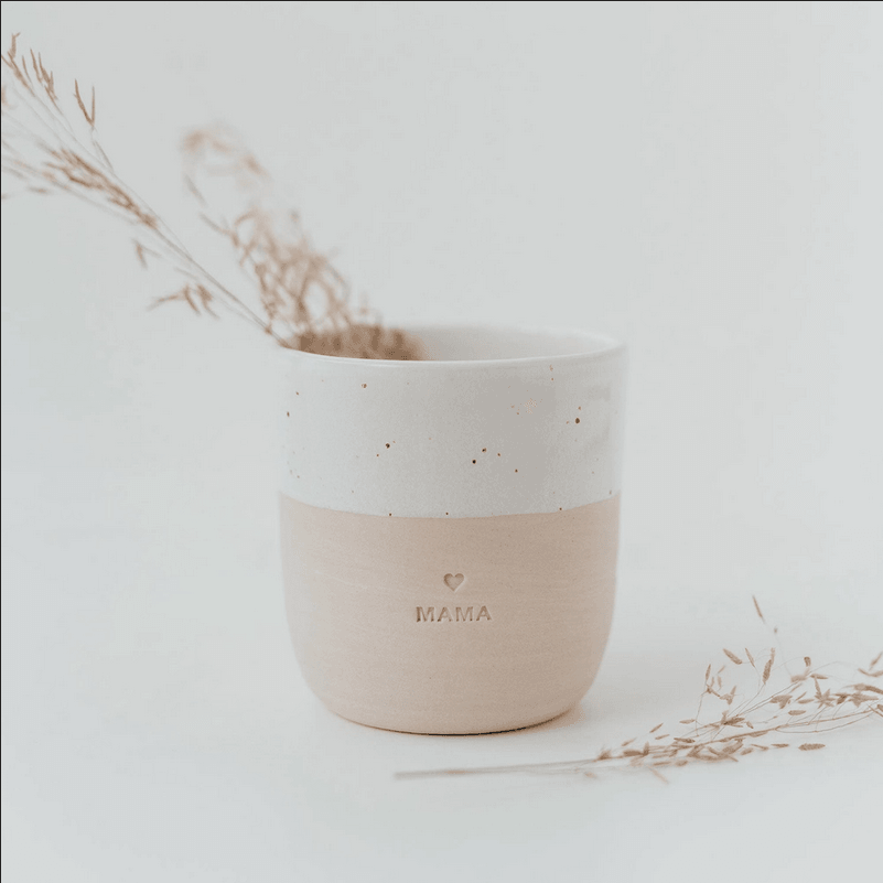 Mug, Mama Mug - handmade rimless text mug
