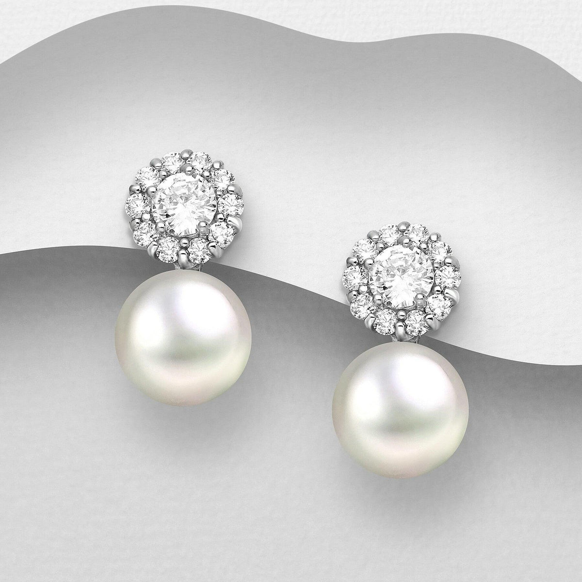 PREMIUM COLLECTION|Irene silver pearl buttons