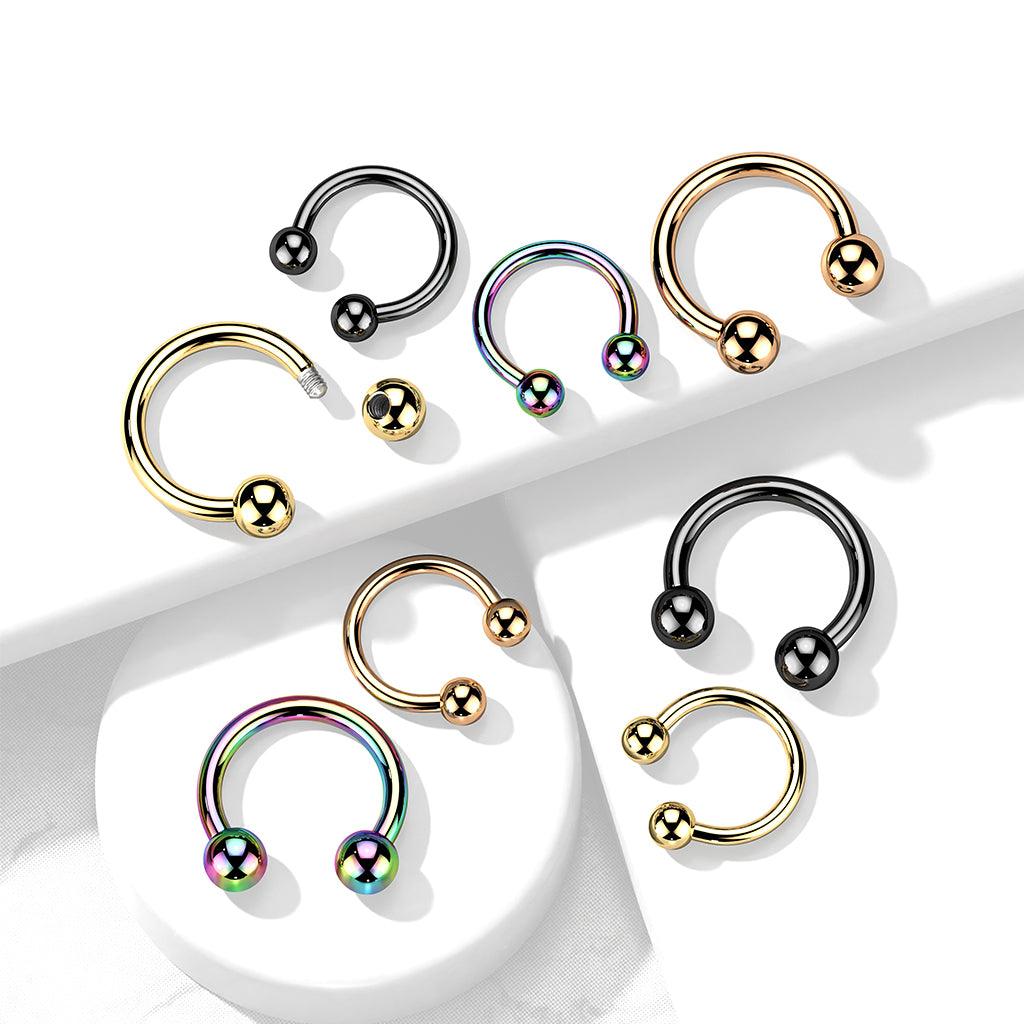 Hevosenkenkä 1,2mm, Titanium Black Horseshoe -musta hevosenkenkä