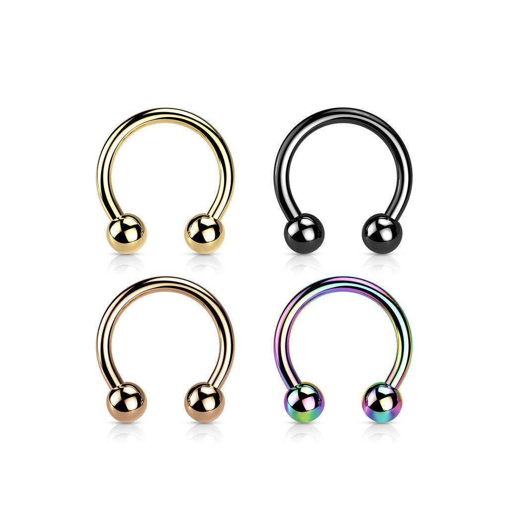 Horseshoe 1.2mm, Titanium Multicolor Horseshoe