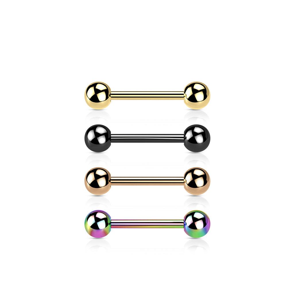 Barbell/kielikoru, Implant Grade Titanium Barbell in Black