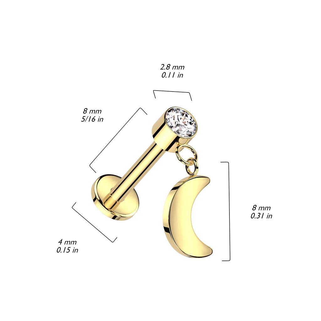 Titaani rustokoru/traguskoru, Push In Dangly Moon in Gold