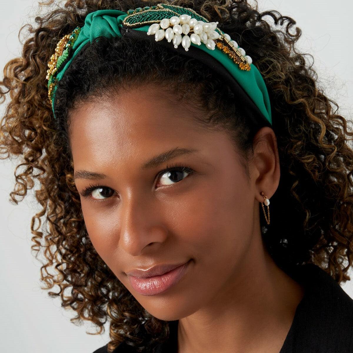 SUGAR SUGAR®, Spring Love Hairband - green headband with pearls