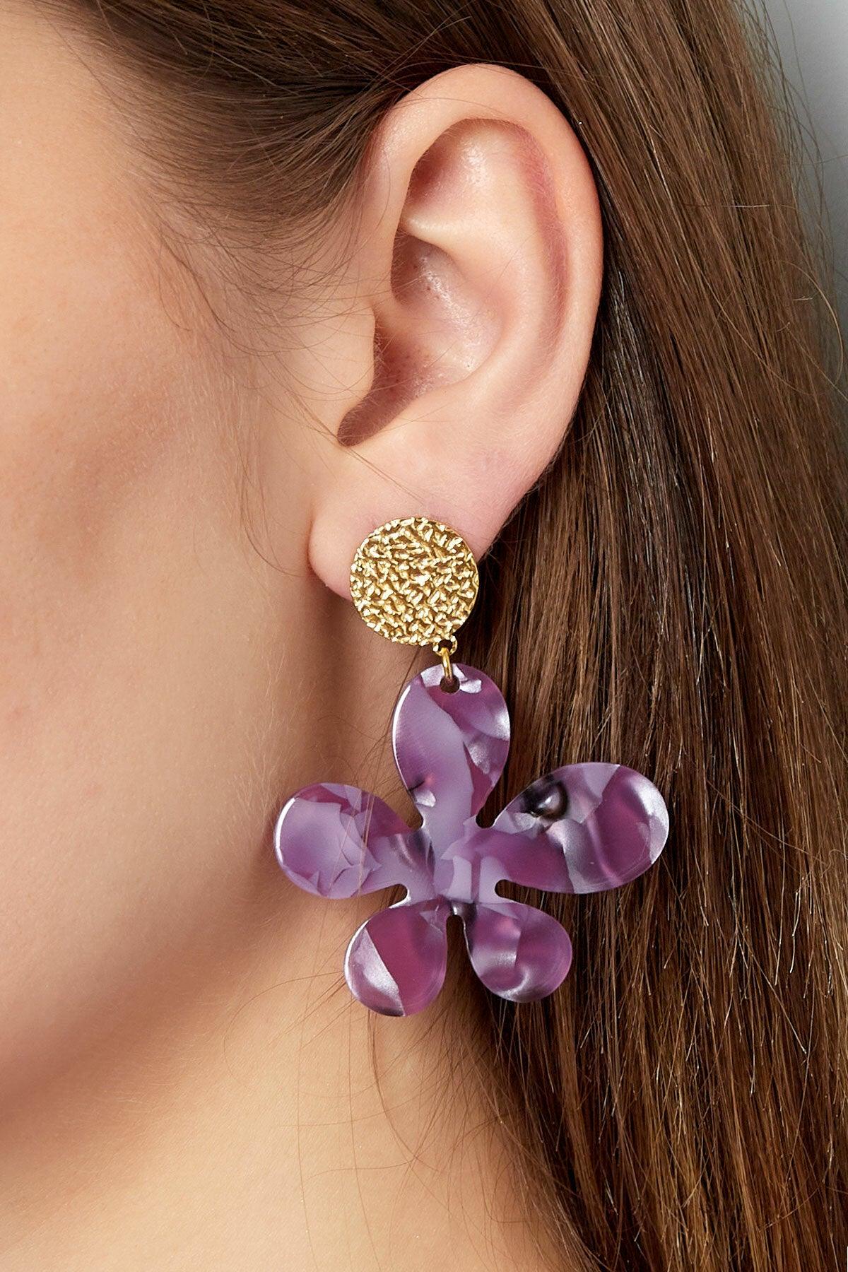 FRENCH RIVIERA | Viola -modern surgical steel earrings (purple)