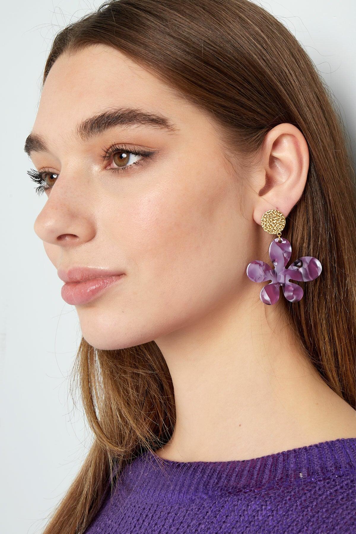 FRENCH RIVIERA | Viola -modern surgical steel earrings (purple)