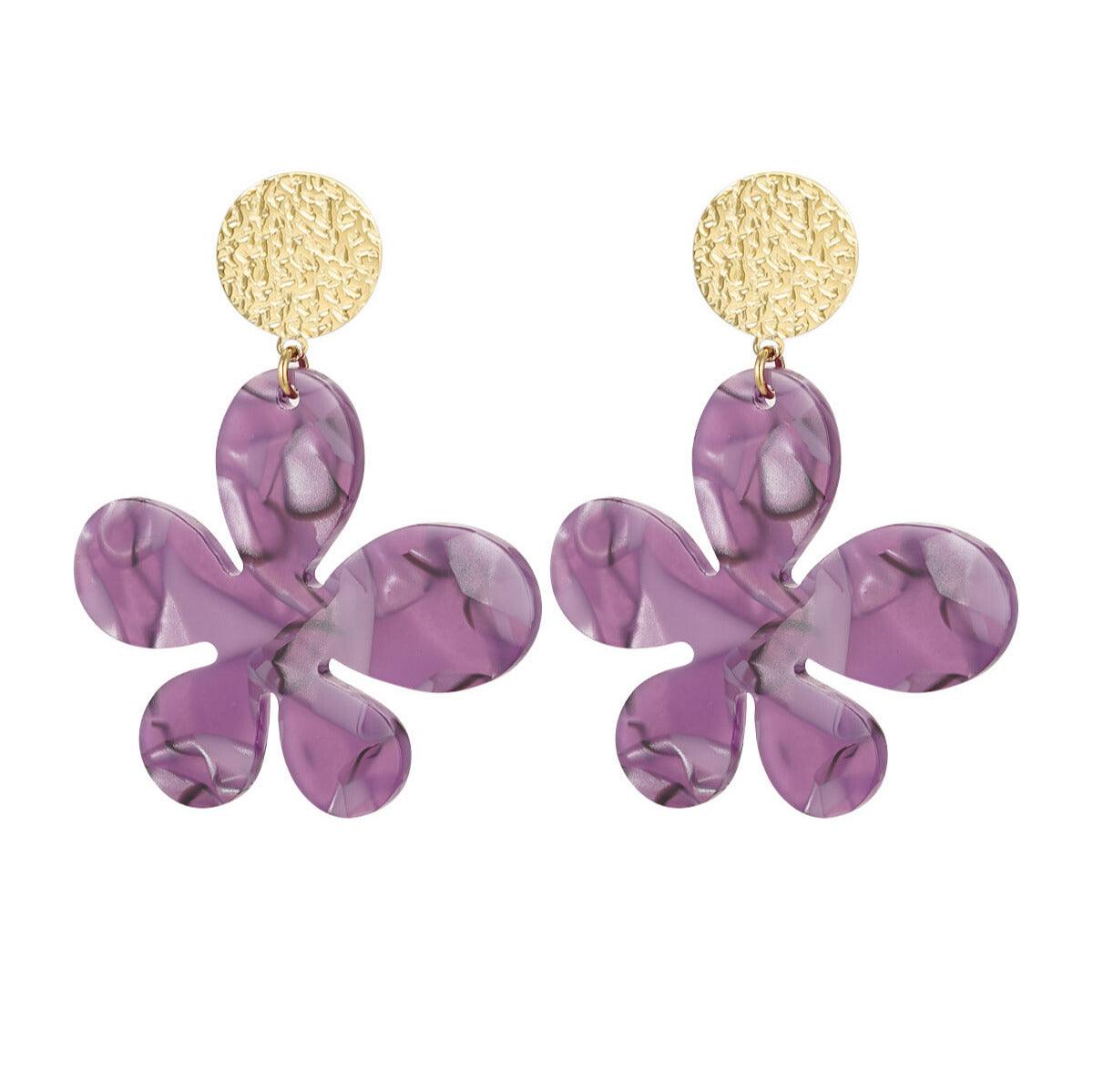 FRENCH RIVIERA | Viola -modern surgical steel earrings (purple)
