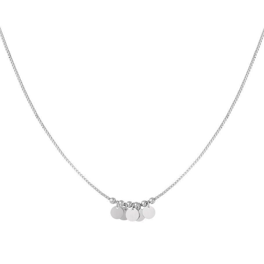 French Riviera | Silver Drops - dainty surgical steel necklace (silver)