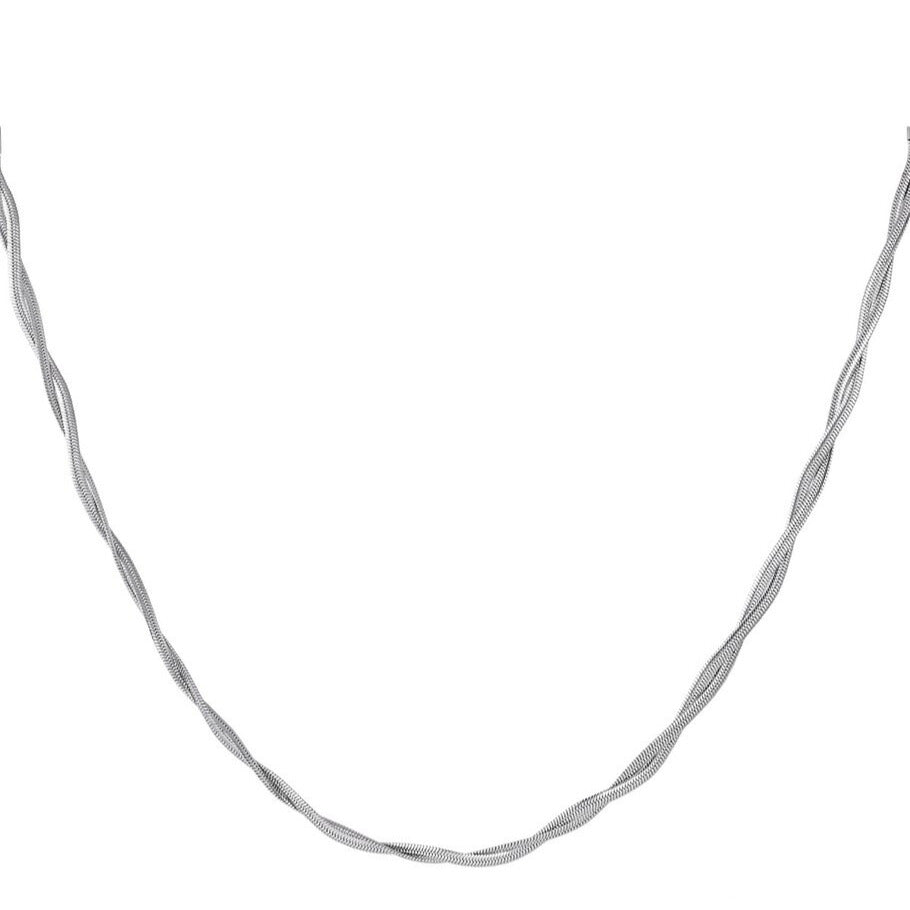 French Riviera | Serena – spiral surgical steel necklace (silver)