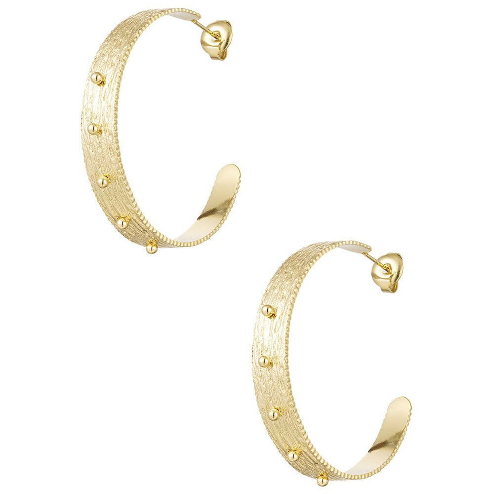 FRENCH RIVIERA | Éclat Hoops – embossed surgical steel rings