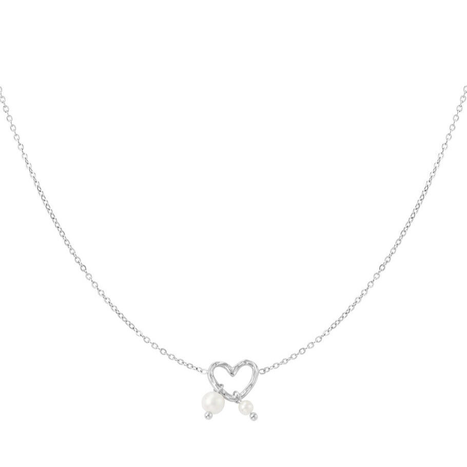 French Riviera | My Darling – heart necklace made of surgical steel (silver)