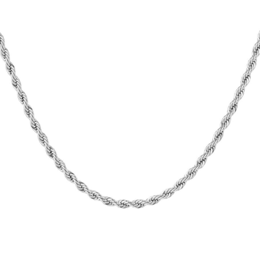 French Riviera | Nova Bold – twisted surgical steel necklace (silver)