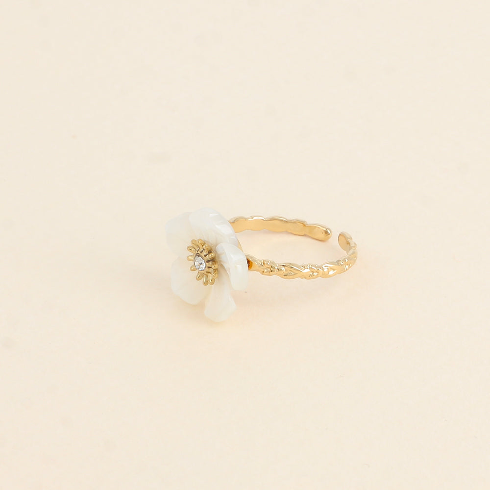 BOHM PARIS | Bague Florianne – helmiäiskukka sormus