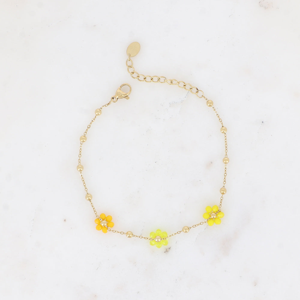 BOHM PARIS | Bracelet Soleil Bloom - keltainen kukkarannekoru