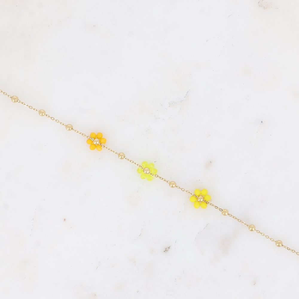BOHM PARIS | Bracelet Soleil Bloom - keltainen kukkarannekoru